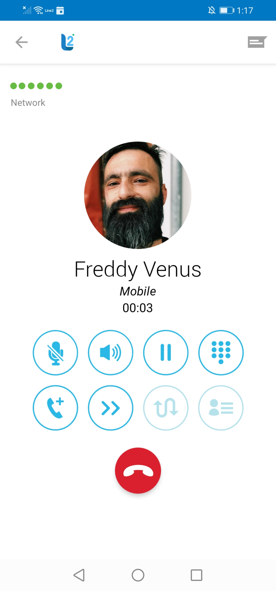 screenshot of Line2 Pro